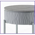 thumbnail image 2 of Yukino Gray High-Gloss Coffee Table with Chrome Legs – 70lbs Weight Limit & Drawer Storage for Living Room, 2 of 8