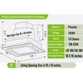 thumbnail image 2 of Ventilador MEOZRI para baño con luz LED 110 CFM, 2 of 5