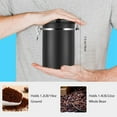 thumbnail image 4 of Coffee Canister, 1.8L Stainless Steel Coffee Grounds And Beans Container Canister With Date-, Release Valve Airtight Kitchen Storage Canister For, 4 of 8