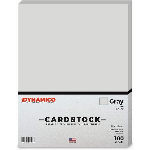 Gray 8.5 x 11" Pastel Color Cardstock Paper - for Cards and Stationery Printing