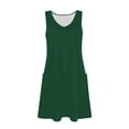 thumbnail image 6 of Sundresses For Women 2025 Sevevn Women's Summer Solid Color Loose Sleeveless V Neck Dress With Pocket Womens Summer Dresses, 6 of 6