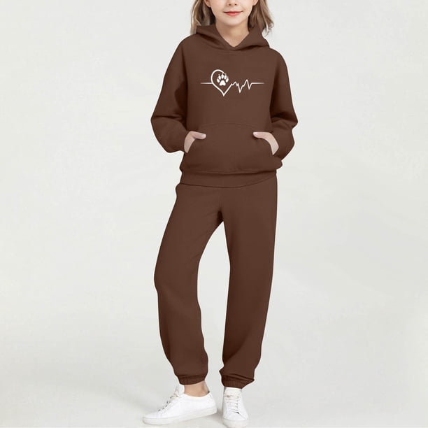 Cowsor Little Girls Outfits 2 Piece Toddler Long Sleeve Sweatshirt Leggings Pants Clothing Set