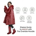 thumbnail image 2 of Sherpa Slipper Socks for Women,Winter Indoor Home Non Skid Booties, 2 of 7
