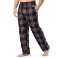 thumbnail image 5 of Pantalón de Pijama IZOD de Franela y Forro Polar para Hombre Azul Marino/Amarillo a Cuadros, 5 of 5