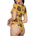 thumbnail image 3 of Balery Women'Scorgi Crew Neck Round Neck Short Sleeves Slim Fit Casual Basic Extender Bodysuit Daily Jumpsuit T Shirts-Medium, 3 of 9