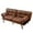 Brown, variant on Giantex Convertible Sofa Bed, Memory Foam Futon Bed w/Adjustable Backrest & Armrests, Upholstered Folding Couch Sleeper for Small Space, Black