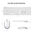 thumbnail image 3 of iClever Wireless Keyboard and Mouse, GK08 Wireless Keyboard Mouse Combo, Ergonomic, Quiet, Full Size Design with Number Pad, 2.4G Connection Slim Mac Keyboard and Mouse for Windo, 3 of 8