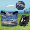 thumbnail image 6 of Haosy Flower Sea Starry Sky Golf Mallet Putter Cover Strong Magnetic Leather Golf Club Headcover Closure, 6 of 7