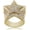 Gold, variant on 14K Gold Plated Star Ring Iced Out CZ Simulated 3D Star Punky Rappers 5 Star Ring for Men Engagement Hip Hop Jewelry