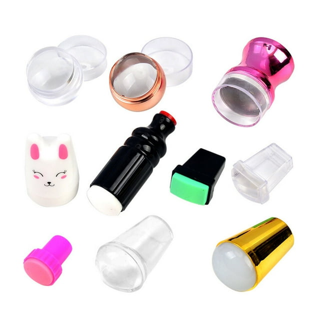 Transparent Soft Stamper Scraper Set Nail Art DIY Print Stamper scraper set Template Manicure Accessories