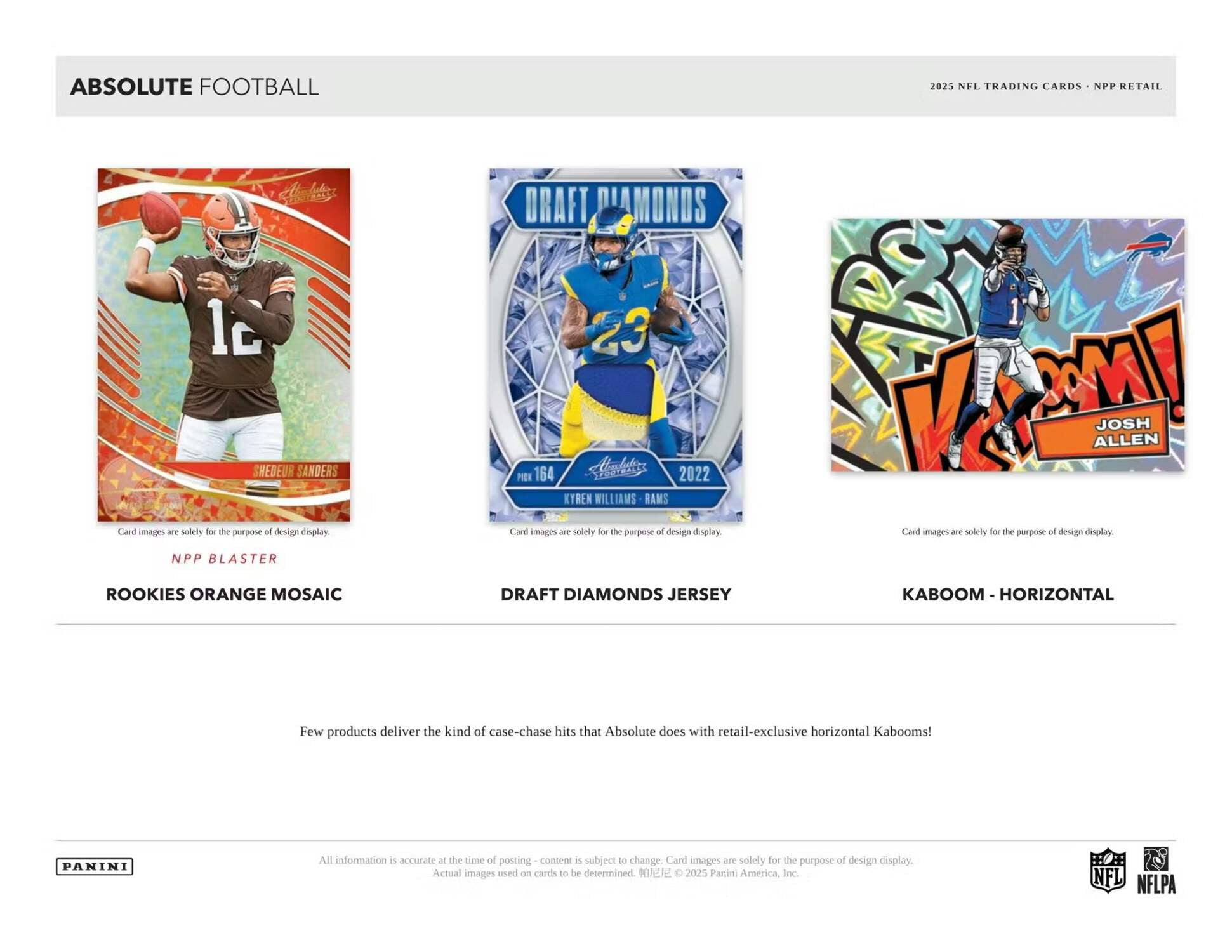 2025 Panini Absolute Football Mega Box (Factory Sealed Mega 20-Box Case)