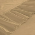 thumbnail image 6 of 4 Piece Corner Ruffle Sheet Set, 6" Inch Corner Ruffle On Flat Sheet And Pillowcases, 18 Inch Deep Pocket, 100% Egyptian Cotton, 800 TC, Olympic Queen Size, Solid Taupe, 6 of 6