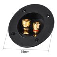 thumbnail image 2 of Terminal de caja de altavoz redonda de 2 vías, conectores de tornillo de copa estéreo, enchufes de subwoofer negros, 1pcs, 2 of 3