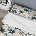 thumbnail image 4 of Designart "Elegant Ivory Seashell Florals IV" Floral Bedding Covert Set - Cottage Bed Set With 2 Shams, 4 of 5