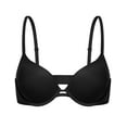 thumbnail image 5 of Wingslove Women's Everyday Basic Seamless Push Up Bra Underwire Plunge T-Shirt Bra, Black 38C, 5 of 6