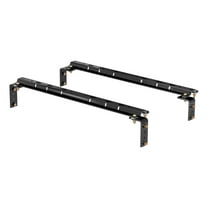 CURT 16100 Industry-Standard 5th Wheel Hitch Rails and Brackets, Gloss Black, 25,000 Pounds