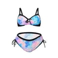 2024 Bikini Three Color Printed Straps Adjustable Plus Size Split