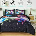 thumbnail image 6 of PERFEMET 3-Piece Video Gaming Comforter Set for Boys,3D Game Controller Colorful Splatter Design Bedding for Kids/Teens,Twin, 6 of 6