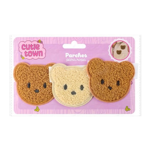 Parches para Ropa Prichos Cutie Town de Tela 1 Paquete con 3 Piezas