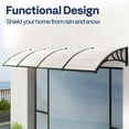 thumbnail image 6 of SPECSTAR Polycarbonate Window Door Awning Canopy Transparent with Black Bracket 40 Inch x 160 Inch, 6 of 8