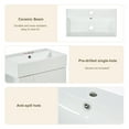 thumbnail image 5 of Small Bathroom Vanity Sink Combo 21.6", White Bathroom Cabinet Vanity with Rectangle Ceramic Vessel Sink and Right Side Storage, Freestanding Bathroom Vanity Cabinet with Single Sink, Gold Metal Leg, 5 of 9