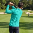 thumbnail image 4 of Hearthz Polo Shirts for Men 3 Button Placket Lapel Collar Long Sleeve Shirts for Men Business Casual Mens Golf Polo Athletic T Shirts Blue XXXL, 4 of 4