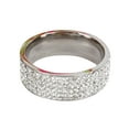 thumbnail image 2 of Anillos para mujer, regalos para mujer, moda femenina, color acero inoxidable, anillo geométrico, joyería, anillo, talla 5-12, anillo para mujer, 2 of 5