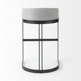 thumbnail image 4 of Light Gray Bar Stool with Black Metal Base, 4 of 8