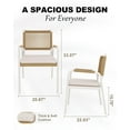 thumbnail image 2 of QinaQin Two-Piece Rattan Patio Chair Set with Metal Frame—Stylish Square Rattan Outdoor Dining Chairs Suitable for Balconies, Backyards, Poolside, Patios, and Gardens, 2 of 6