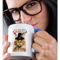 thumbnail image 2 of 3drose, Thanksgiving Cat Lover Humor with an Orange Tabby Maine Coon Cat, 15oz Two-tone Blue Mug, 2 of 6
