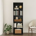 thumbnail image 5 of ALISENED 70 in Tall Bookcase, White Bookshelf Open Storage 5 Tier Shelves, 20.08 in Wide Bookshelves, 5 of 9