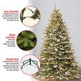 thumbnail image 4 of National Tree Company Snowy Sierra Spruce 7.5' Prelit Slim Artificial Christmas Tree, 4 of 5