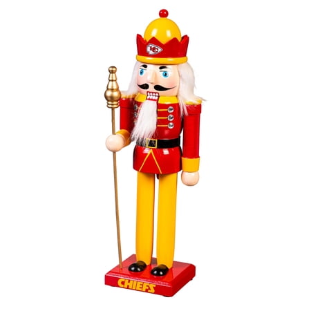 Kansas City Chiefs 12 Wooden Nutcracker Statue