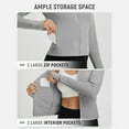thumbnail image 3 of Xfvqtps Womens Sun Protection Jacket Cooling Cropped Zipper Lightweight Breathable Summer Shirt Running Jacket Outdoor Hiking Gray, 3 of 9