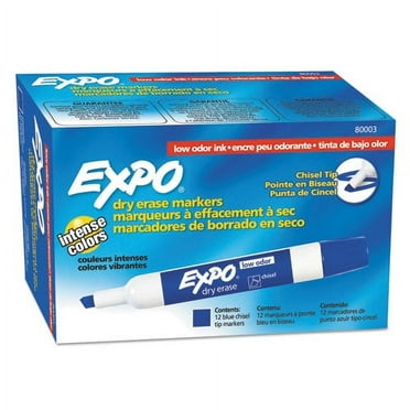 New Expo Low Odor Dry Erase Marker, Chisel Tip, Blue, Dozen , Each