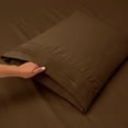 thumbnail image 4 of Clara Clark King Sheets Set, Hotel Luxury 4 PIece Deep Pocket Sheets, Ultra Soft Microfiber Bed Sheets Set, Brown, 4 of 6