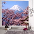 thumbnail image 1 of ZHAOCHENG Tapiz Monte Fuji para colgar en la pared, 150 x 130 cm Colgante de pared del Monte Fuji, Japón, decoración del hogar en flor de cerezo, para salón, 1 of 5