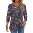 thumbnail image 3 of Fantaslook Womens Tops 3/4 Sleeve with Buttons Dressy Casual Blouses Summer Shirts Beach Vacation Trendy Clothes, 3 of 8