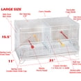 thumbnail image 3 of Lot of 4 LARGE 31" x 11" x 15.5"H Stackable Breeding Breeder Flight Bird Quail Cages with Center Dividers Side Nesting Box Doors for Budgies Aviaries Canaries Lovebirds Finches Parakeets, 3 of 8