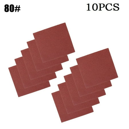 

10 Pcs 110x100mm Abrasive Sanding Paper Flocking Sand Paper 80Grit Polisher