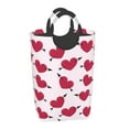 thumbnail image 6 of DouZhe 50L Rectangular Laundry Basket, Pink Heart Cupid Arrow Prints Waterproof Foldable Laundry Hamper with Aluminum Handles, 6 of 6
