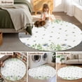 thumbnail image 5 of Round Rugs 3 Ft, Farmhouse Botancial Non Slip Area Rugs for Kitchen Bedroom Entryway, Pastoral Daisy Leaves Watercolor Washable Carpet Runner Rug Floor Mats for Bedroom Home Decor, 5 of 8