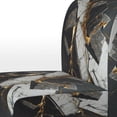 thumbnail image 4 of Designart "Ebony Geode Abstraction III" Fauteuil d'Appoint en Marbre Noir - Fauteuil Moderne pour Salon, 4 of 7