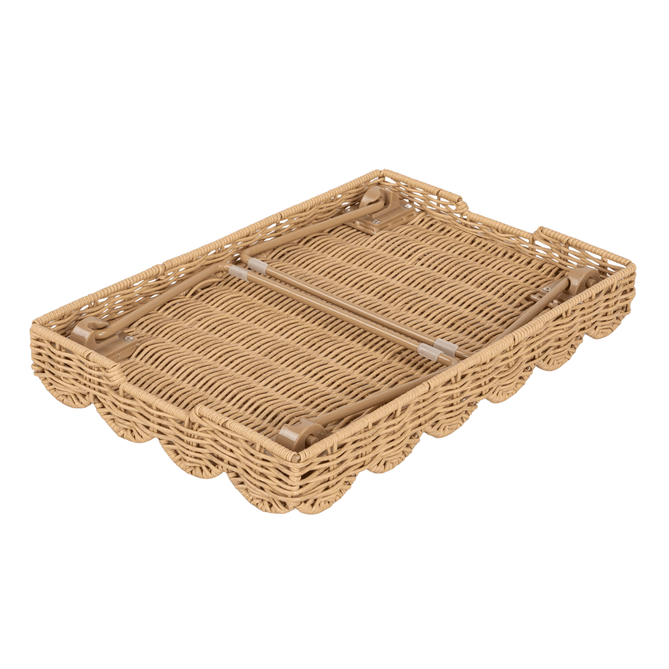 Better Homes & Gardens Woven Tray with Stand, Brown