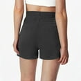 thumbnail image 3 of Ohufall Women's Shorts with Pockets Solid Color Elastic High Waisted Casual Shorts Breathable Sports Running Workout Short Pants, 3 of 6