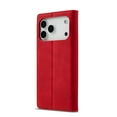 thumbnail image 4 of LC.IMEEKE Leather For iPhone 17 Pro Max Case, Flip Wallet Leather Case with Card Holder Magnetic Closure Shockproof Kickstand Protective Phone Cases Cover For iPhone 17 Pro Max,Red, 4 of 11