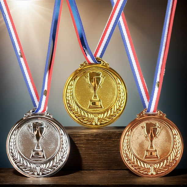3 medallas de oro/plata/bronce medallas de premio recompensas deportivas para competición deportiva