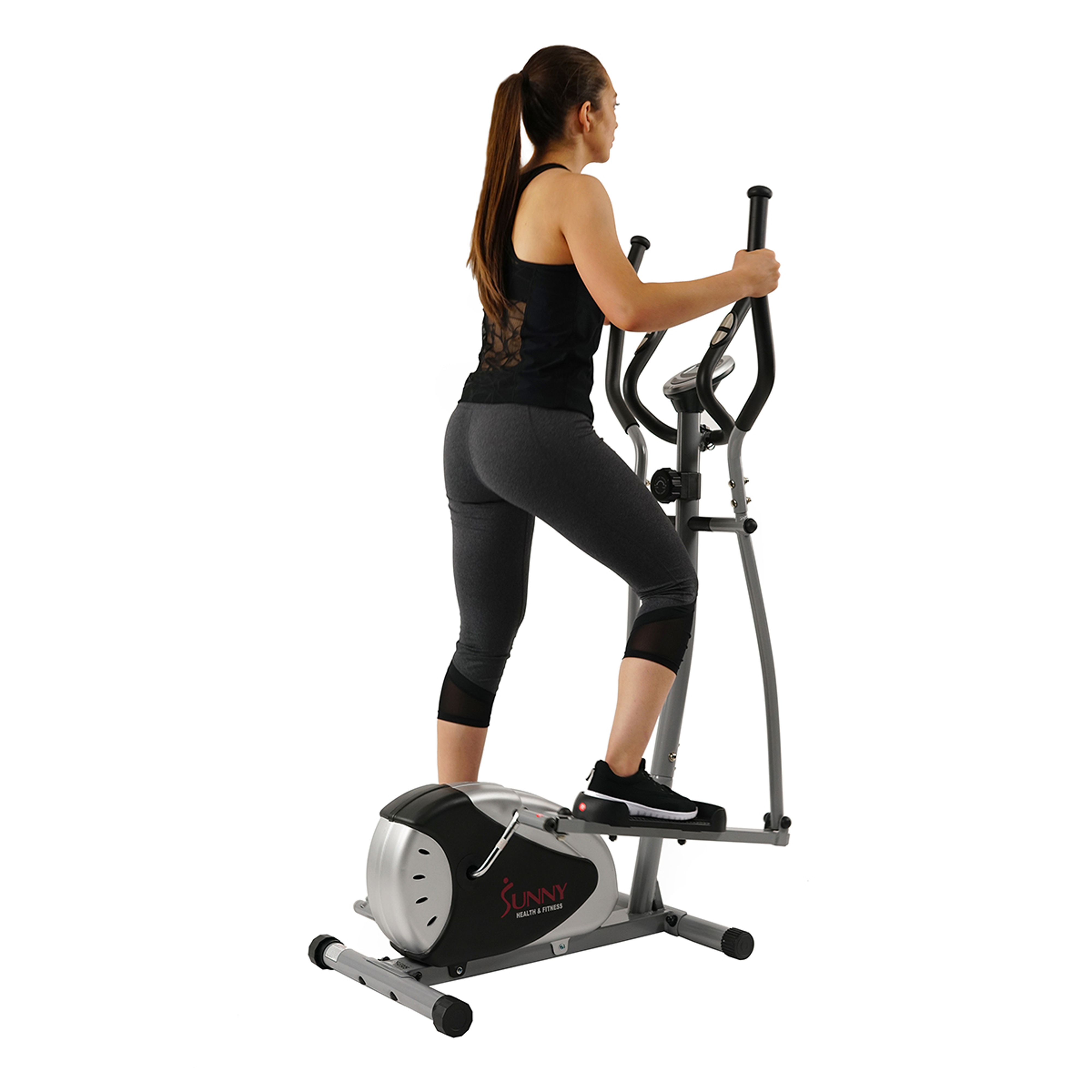 Sunny Health & Fitness SF-E905 Magnetic Elliptical Bike Elliptical Machine w/ LCD Monitor and Heart Rate Monitoring - image 3 of 7