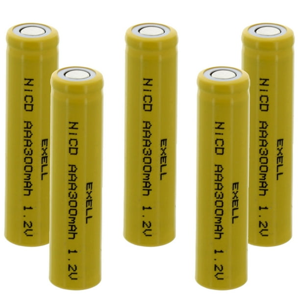 5x AAA 1.2V 300mAh Flat Top Rechargeable Batteries For Razor FRS Solar