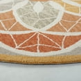 thumbnail image 3 of SAFAVIEH Novelty Malanie Floral Area Rug, Grey/Gold, 5' x 5' Round, 3 of 7